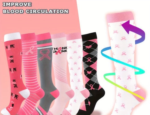 Graduated Compression Socks, 6 Pairs