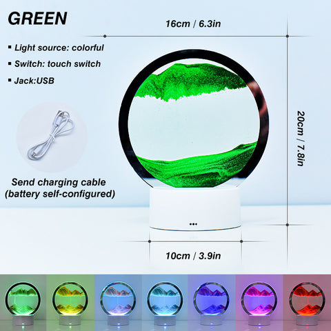 RGB 3D Moving Sand Art LED Night Light