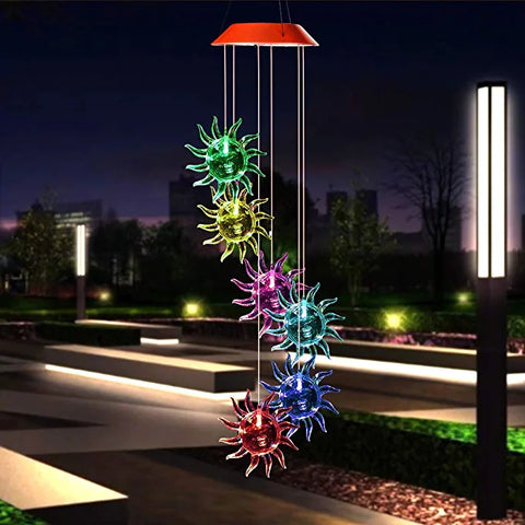 Yard Decor Lights; Solar Butterfly Chimes.