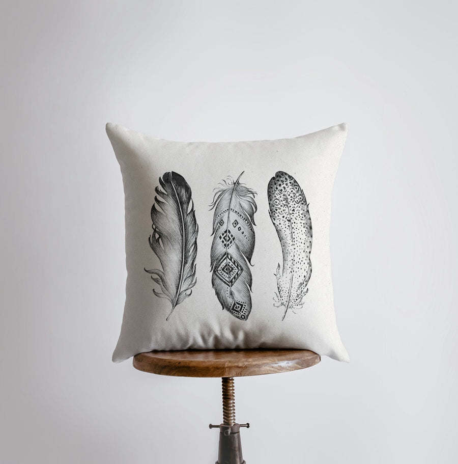Feathers  Throw Pillow Cover