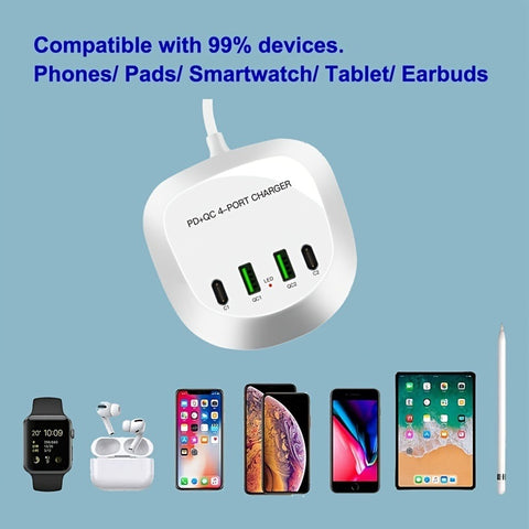 USB Fast Charger 4 Port  Compatible With All Smartphones And Iphone/ipad/Samsung/; Android; Other USB Devices