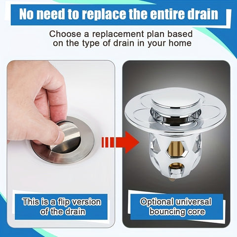 1pc Drain Stopper Pop-Up Bounce Core Basin Drain Filter Valve Hair Catcher Shower Sink Strainer Bath Stopper Bathroom Drain Cover