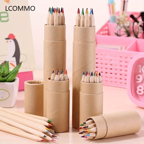 Art Colored Pencils 12 Colors Wooden Pencil Set -Boxed Non-Toxic