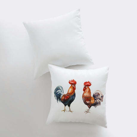 Roosters Accent Pillow Cover