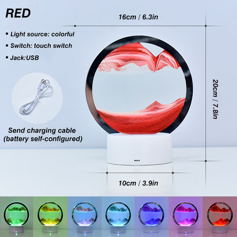 RGB 3D Moving Sand Art LED Night Light