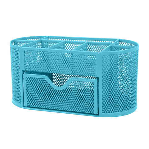 Metal Mesh Pencil Holders Desk Organizer with 9 Compartments