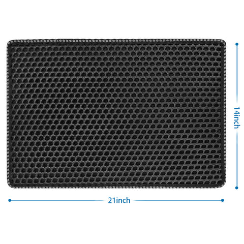 Cat Litter Trapping  Mat, 21" x 14" Black