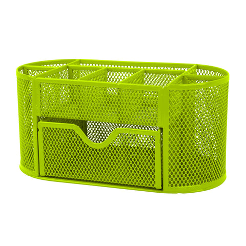 Metal Mesh Pencil Holders Desk Organizer with 9 Compartments