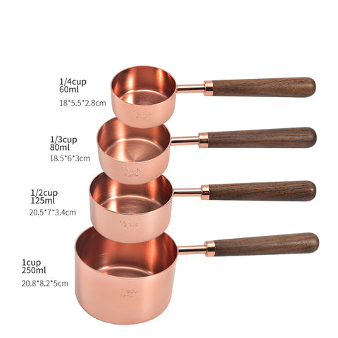 4Pcs/Set Measuring Cups Spoons ,Stainless Steel