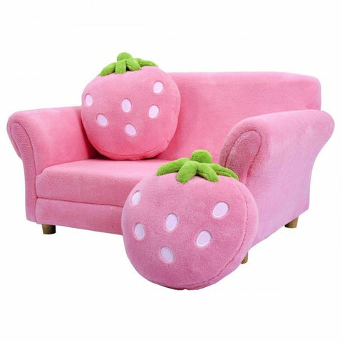 Kids Strawberry Armrest Chair Sofa