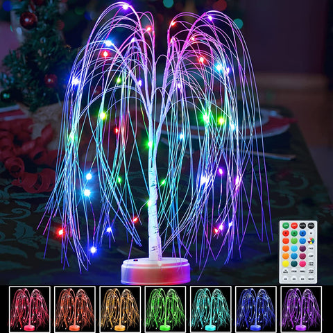 2PCS  Lighted Willow Tree With Changing Colors and Remote Timer.