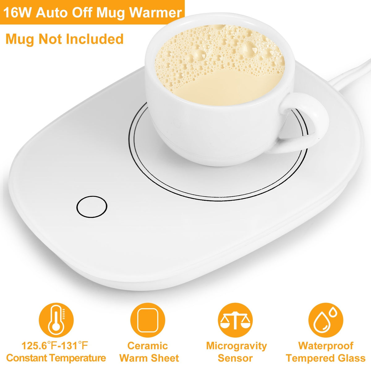 Office Electric Coffee Mug Warmer; Auto Shut Off