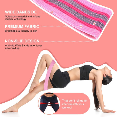 3pcs Resistance Bands For Legs And Butt