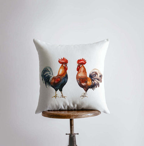 Roosters Accent Pillow Cover
