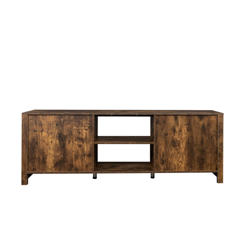 Farmhouse TV Stand, Wood Entertainment Center Media Console with Storage