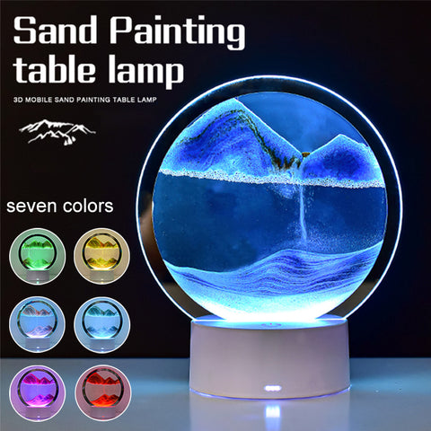 RGB 3D Moving Sand Art LED Night Light