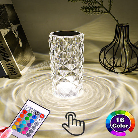 16 Colors Crystal Table Lamp ,Touch Night Light
