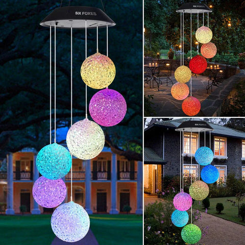 Yard Decor Lights; Solar Butterfly Chimes.